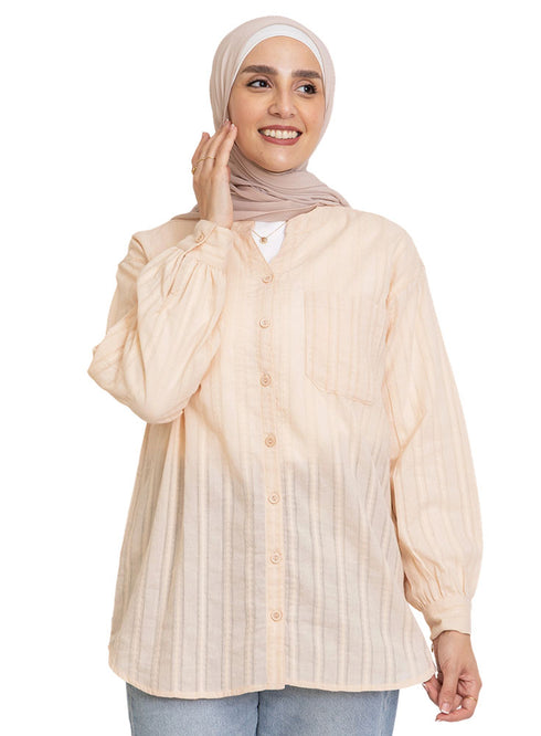 Latte V-Neck Shirt